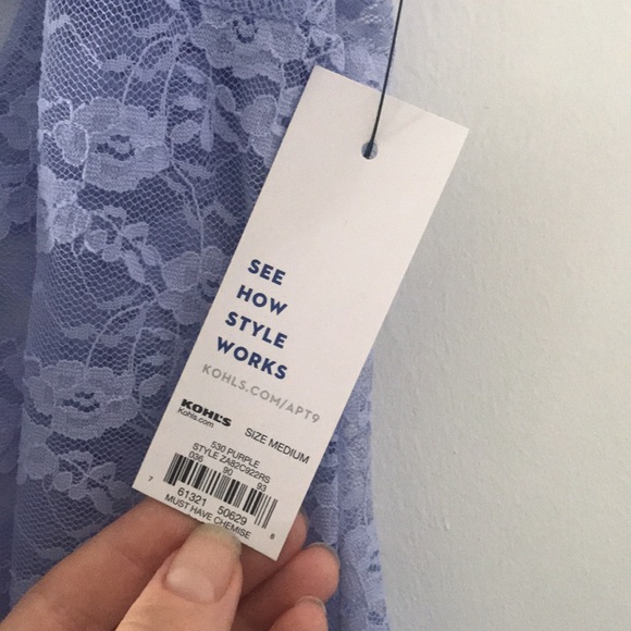 Light Blue Lace Lingerie and Thong Chemise - Picture 3 of 3